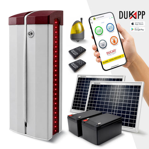 Ducati home automation sliding gate opener model DUKAPP Skoorry-1253H-SOLAR solar powered